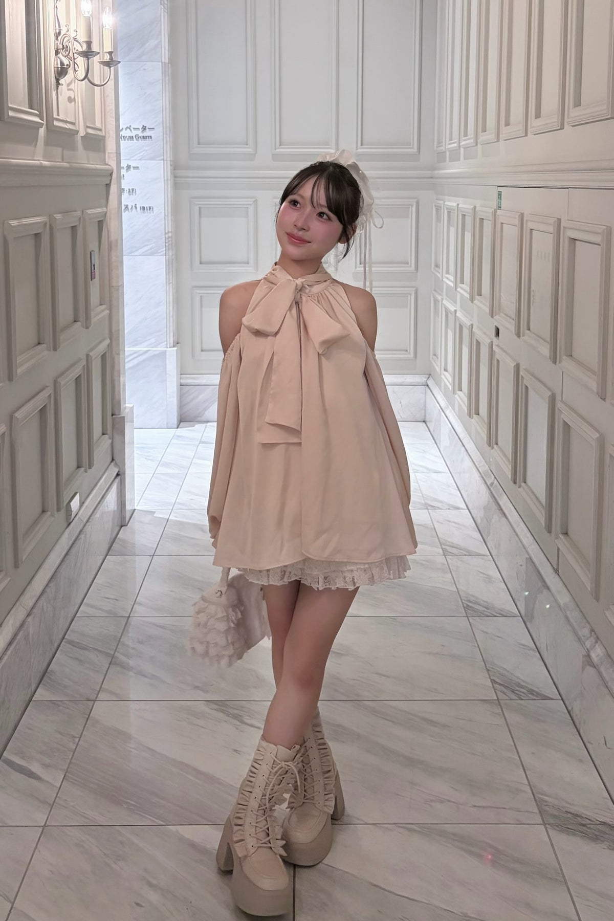 Sophie ribbon tunic blouse