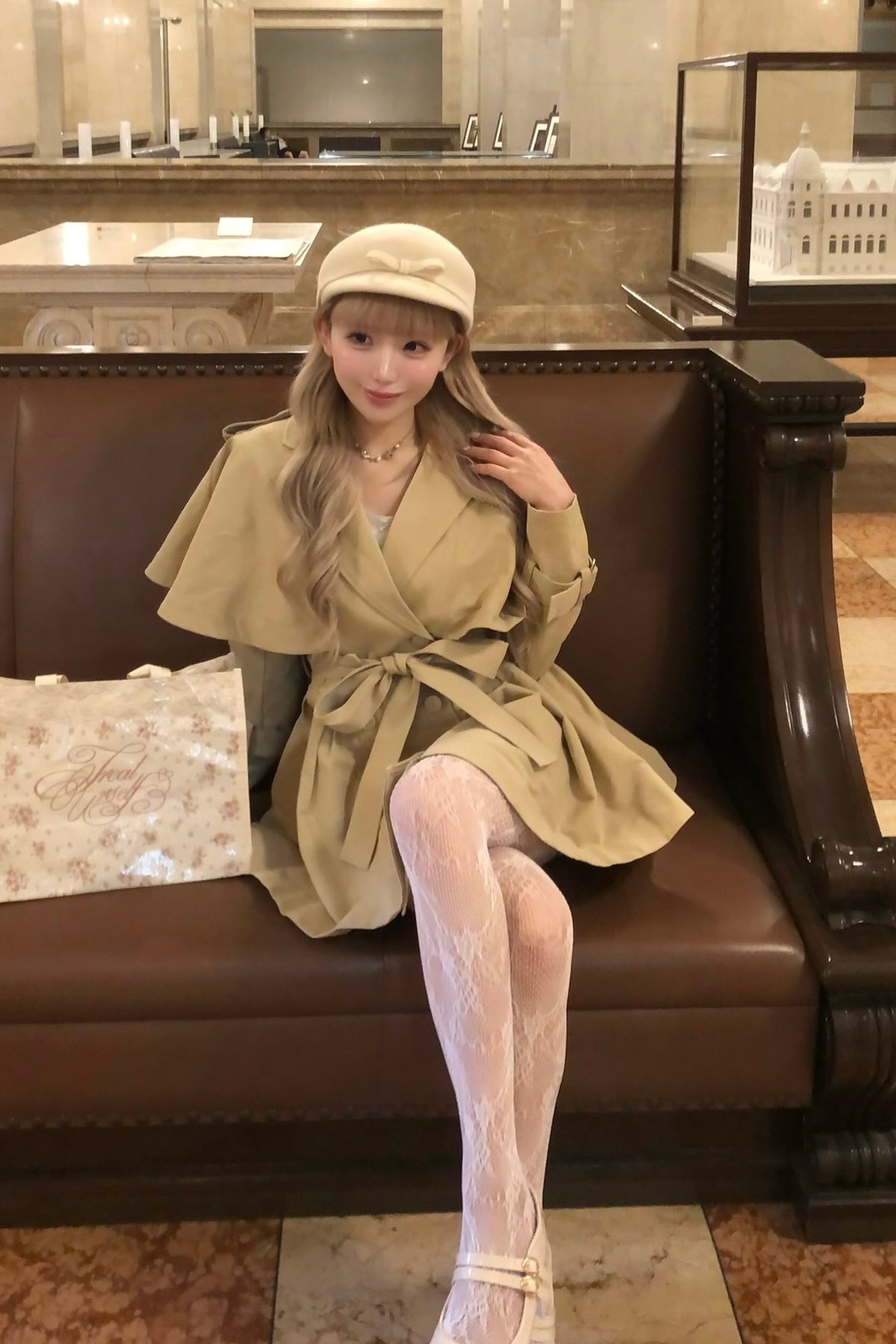 French cape trench coat