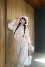 airy lace hoodie