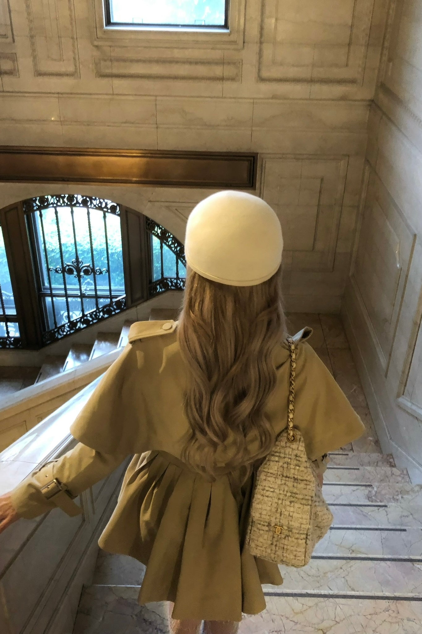 French cape trench coat