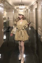 French cape trench coat
