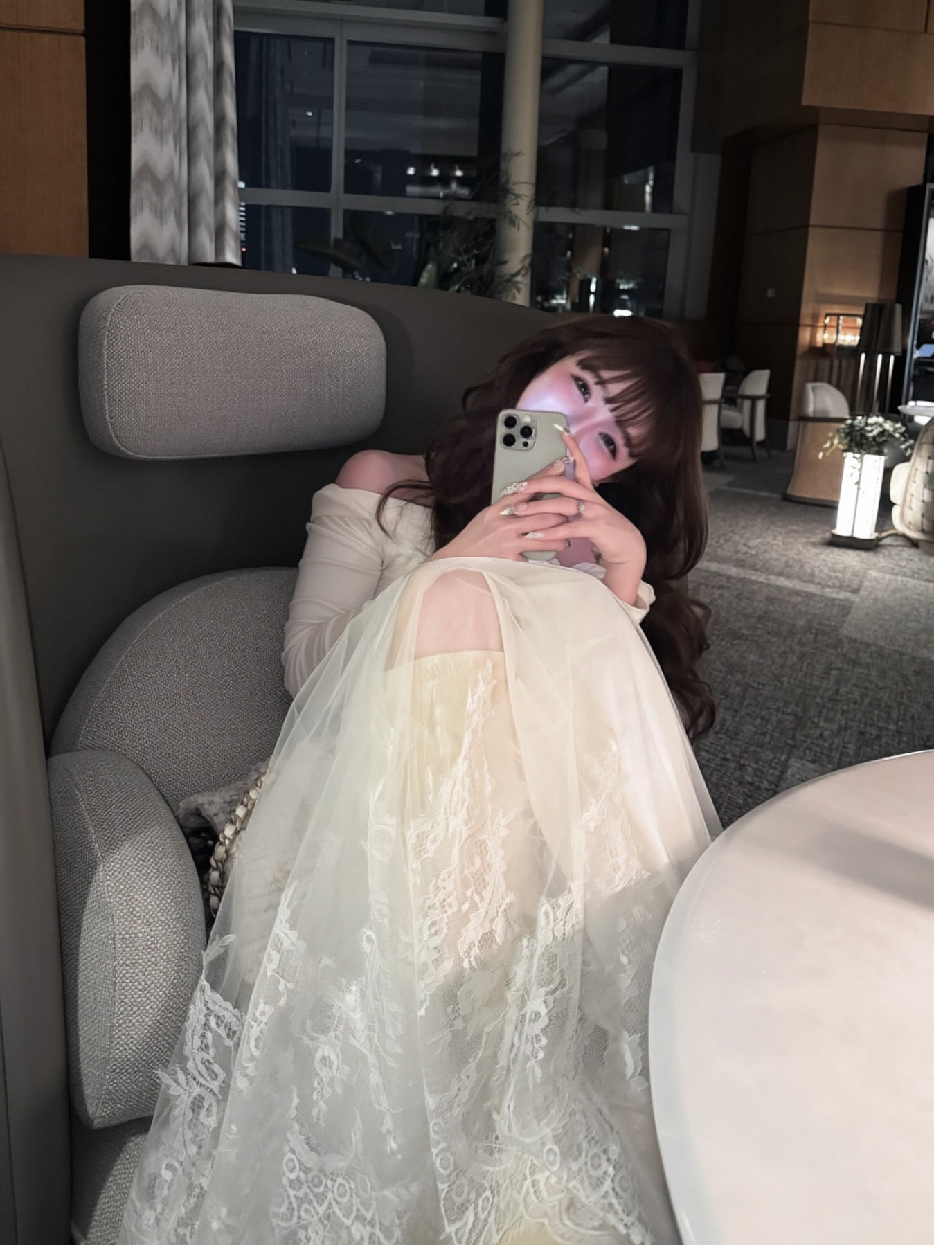 【予約販売2月中旬〜下旬】Clara Tulle Lace Long Skirt