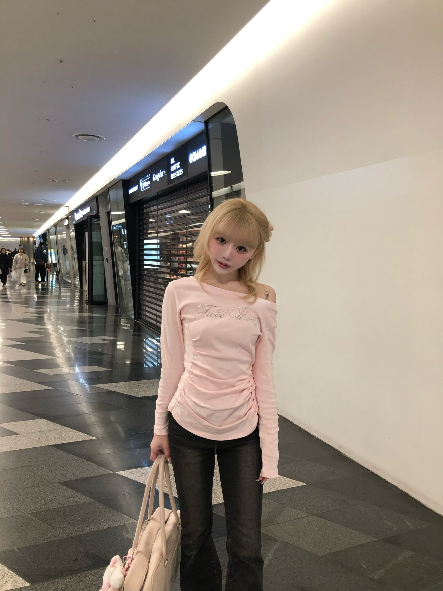 2way bijou long sleeve T-shirts