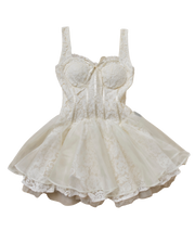 lace corset mini dress