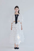 Lisa rose frill ribbon tops