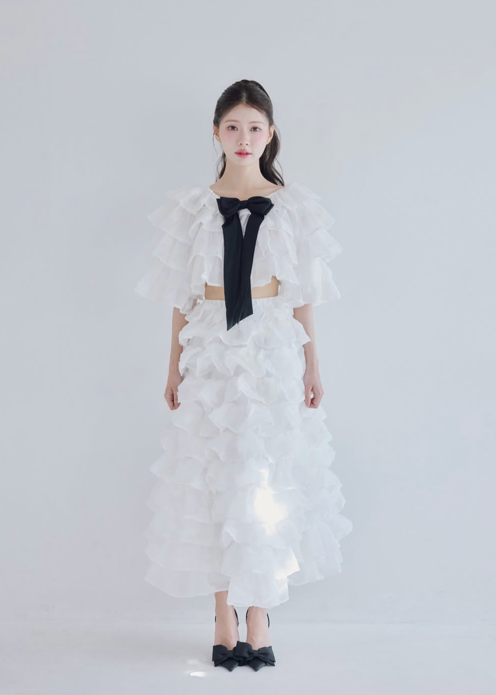 Lisa rose frill volume skirt