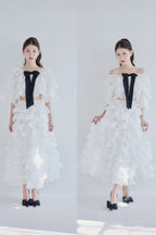 Lisa rose frill ribbon tops