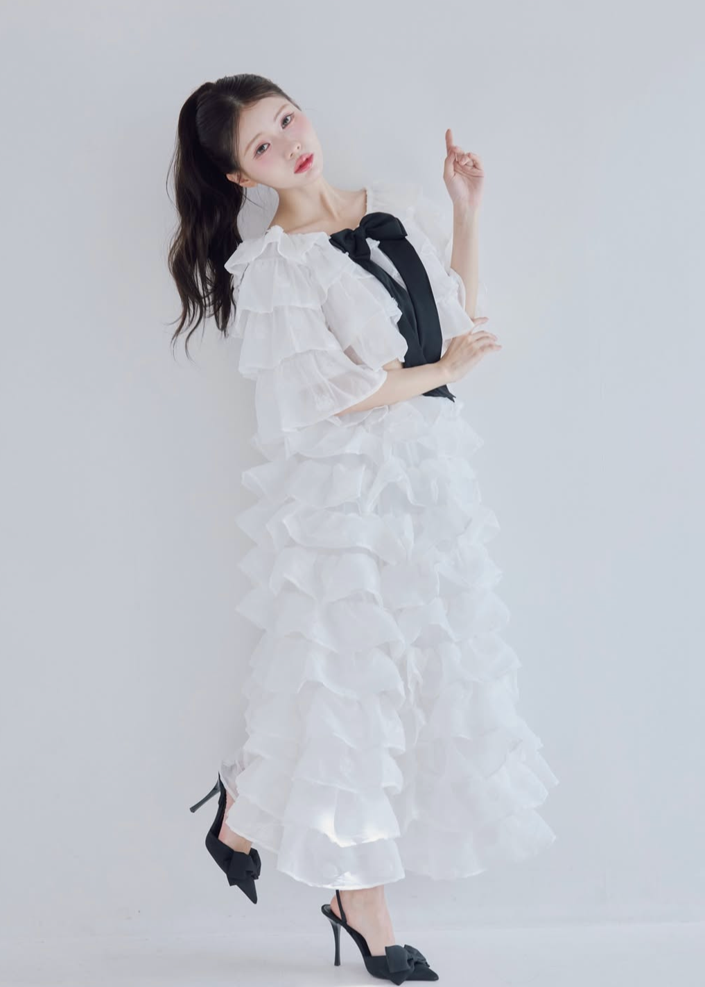 Lisa rose frill volume skirt