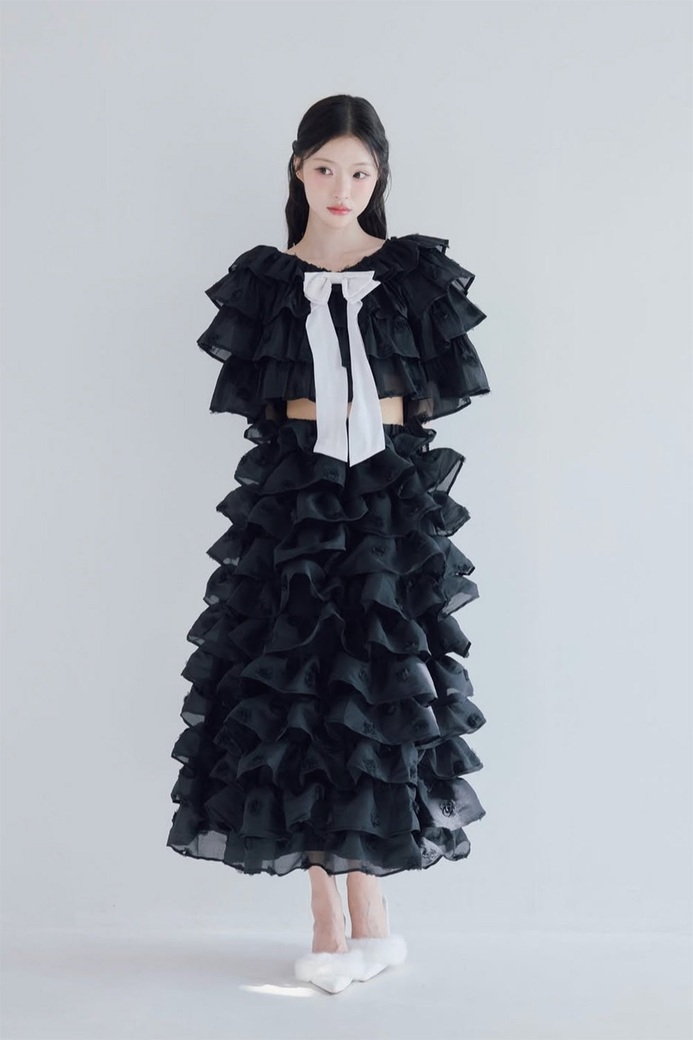 Lisa rose frill volume skirt