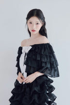 Lisa rose frill ribbon tops