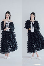 Lisa rose frill ribbon tops