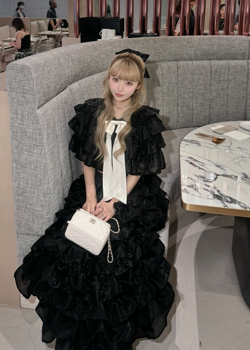 Lisa rose frill volume skirt
