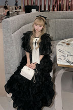 Lisa rose frill ribbon tops