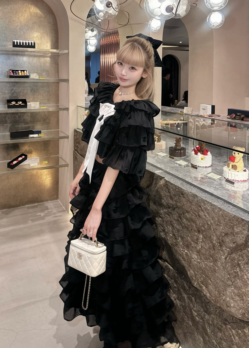 Lisa rose frill volume skirt