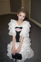 Lisa rose frill ribbon tops