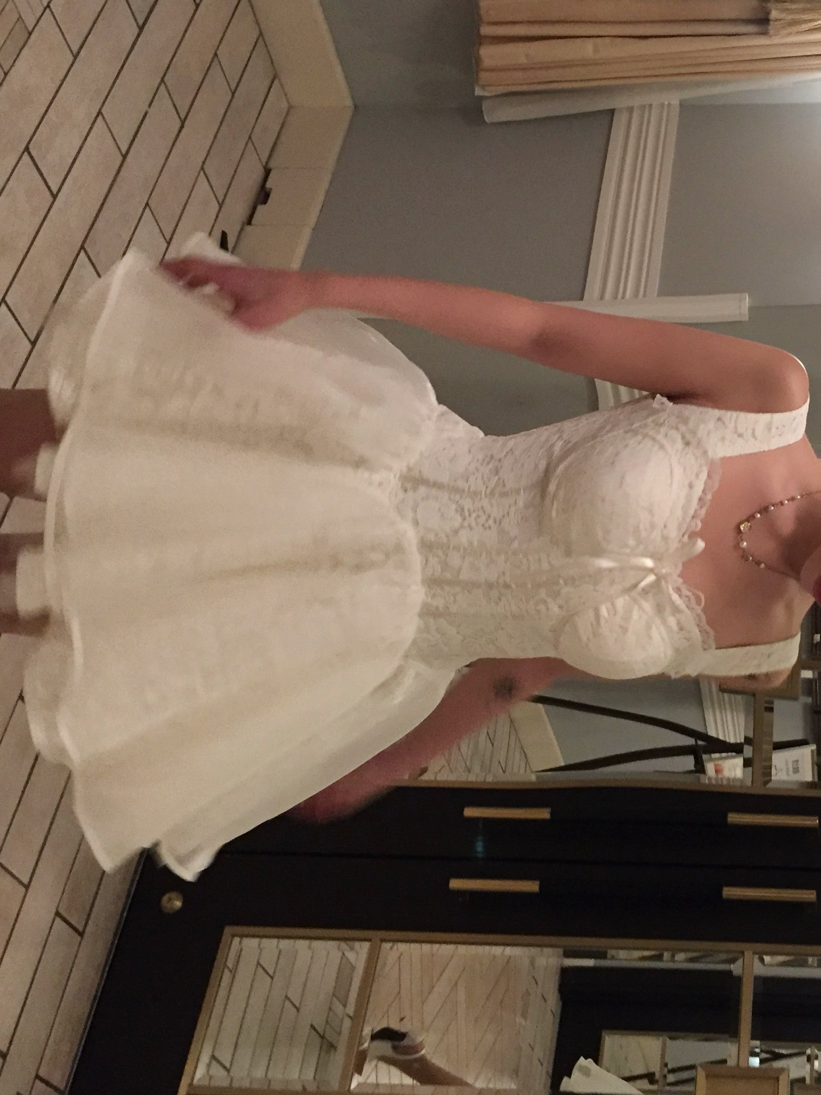 lace corset mini dress