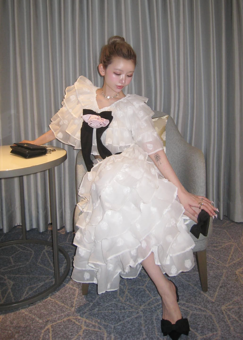 Lisa rose frill volume skirt