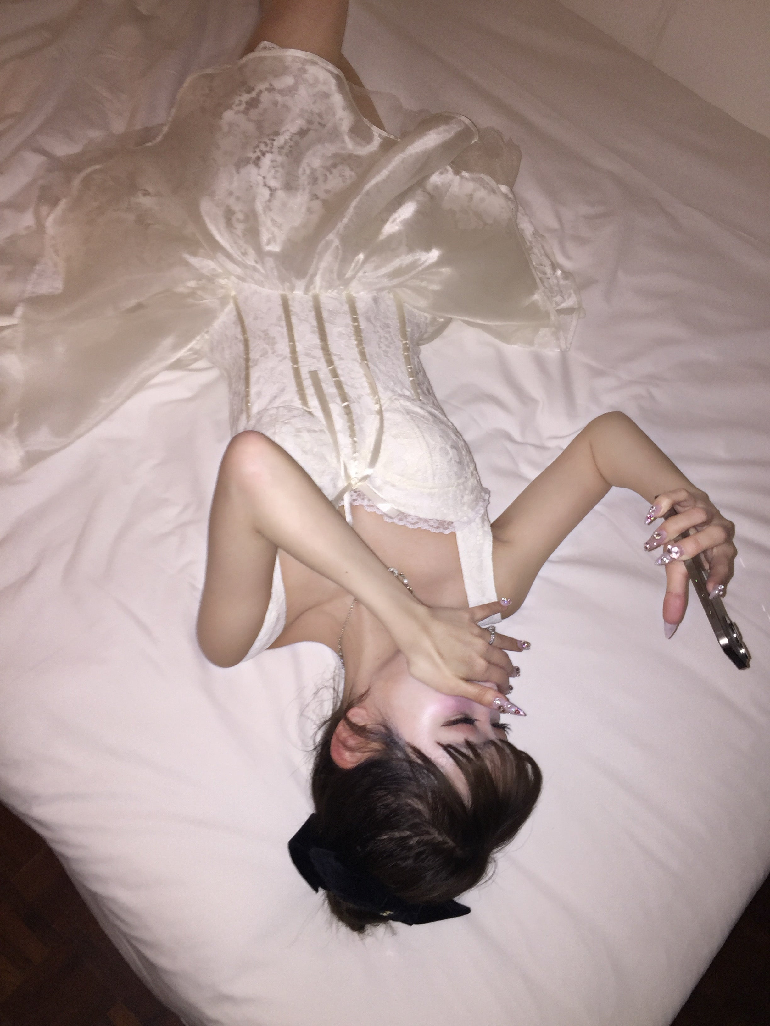 lace corset mini dress