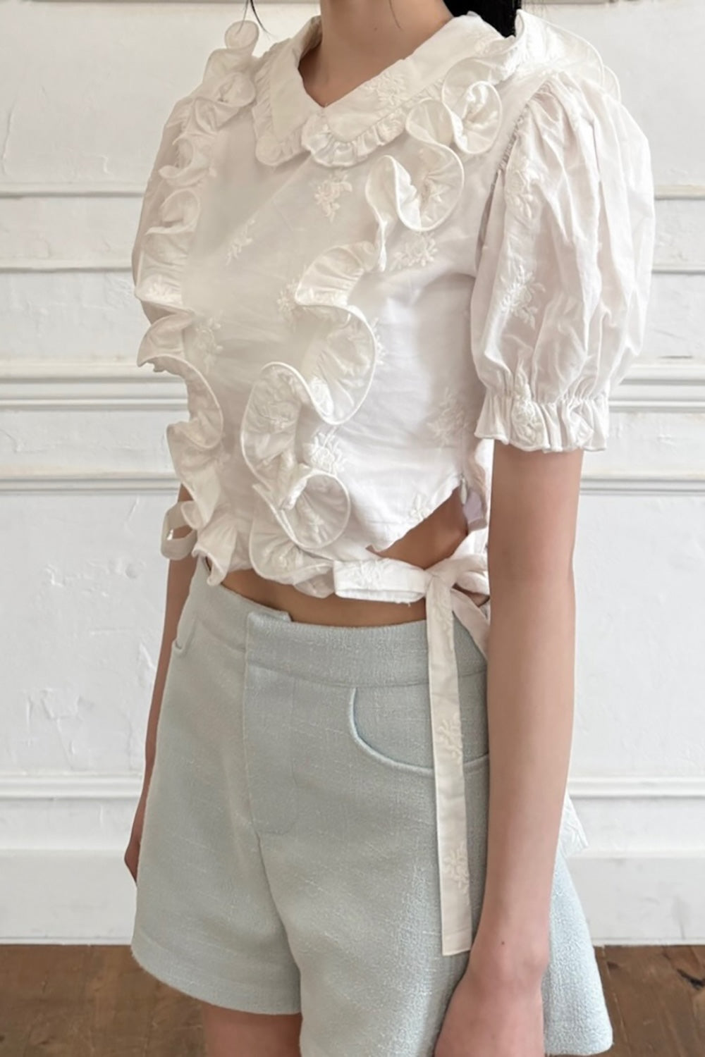 Peony ribbon frill blouse – Treat Ürself