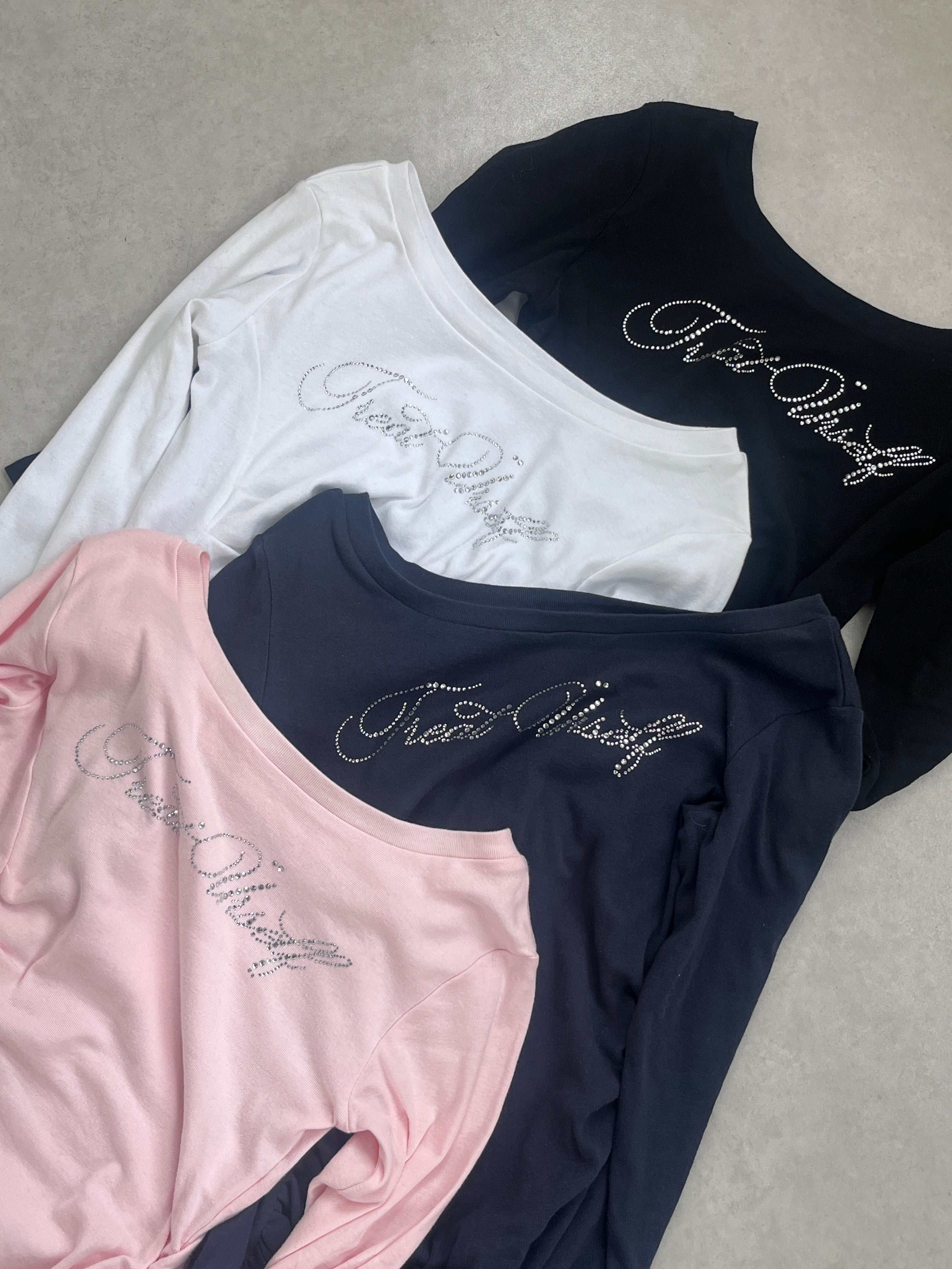 2way bijou long sleeve T-shirts