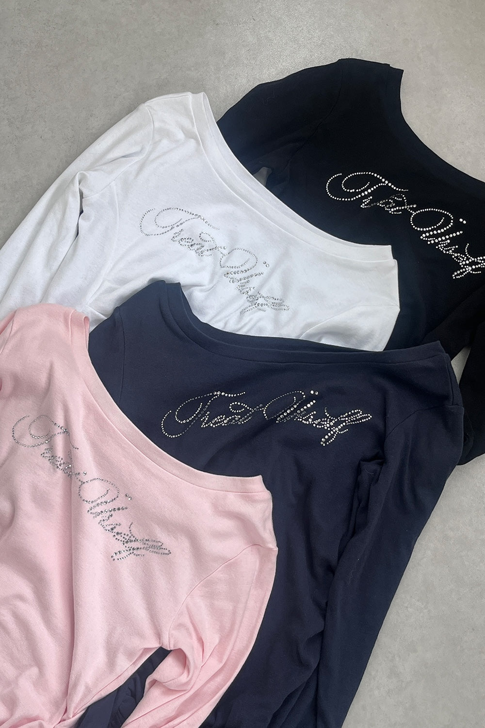 2way bijou long sleeve T-shirts