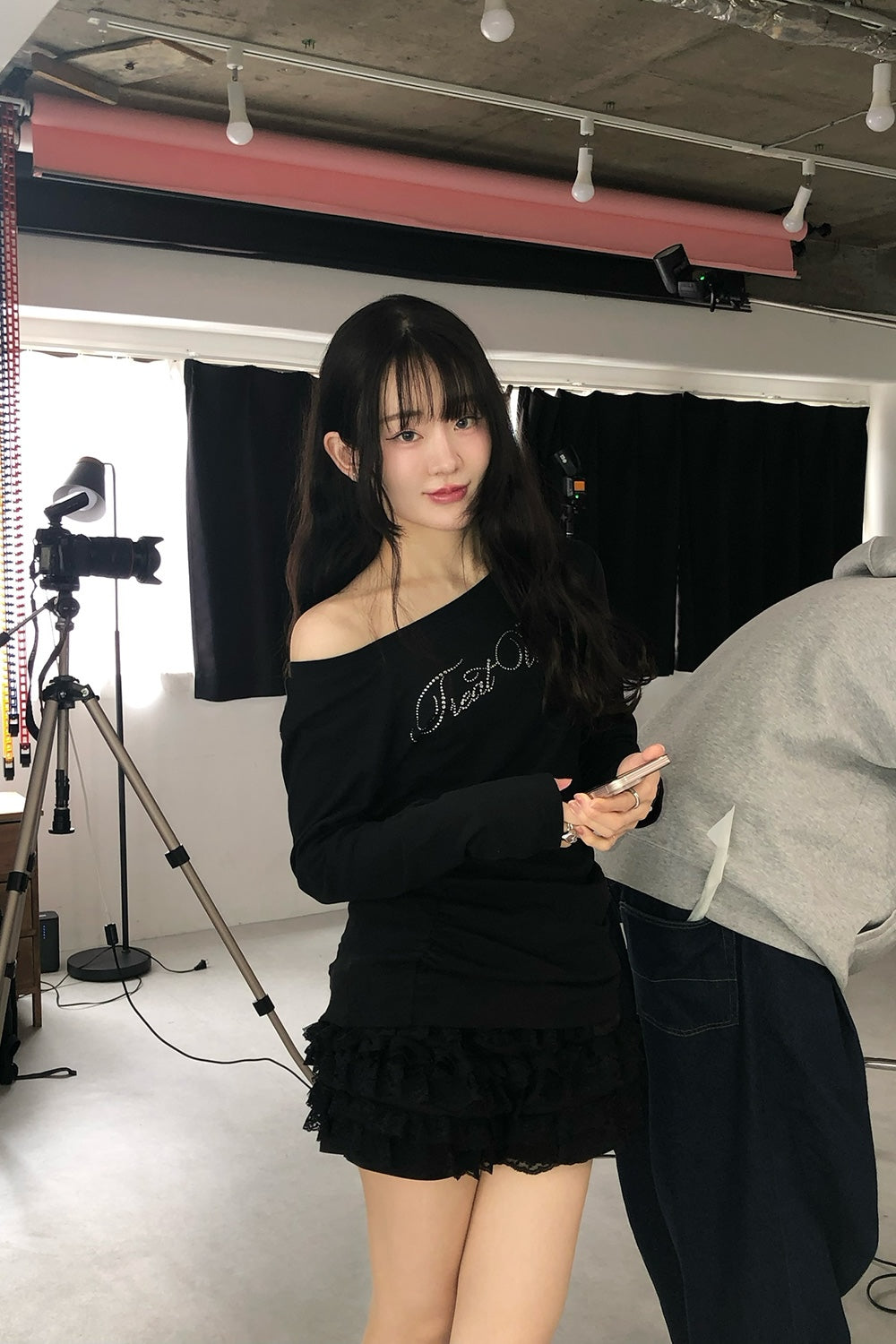 2way bijou long sleeve T-shirts