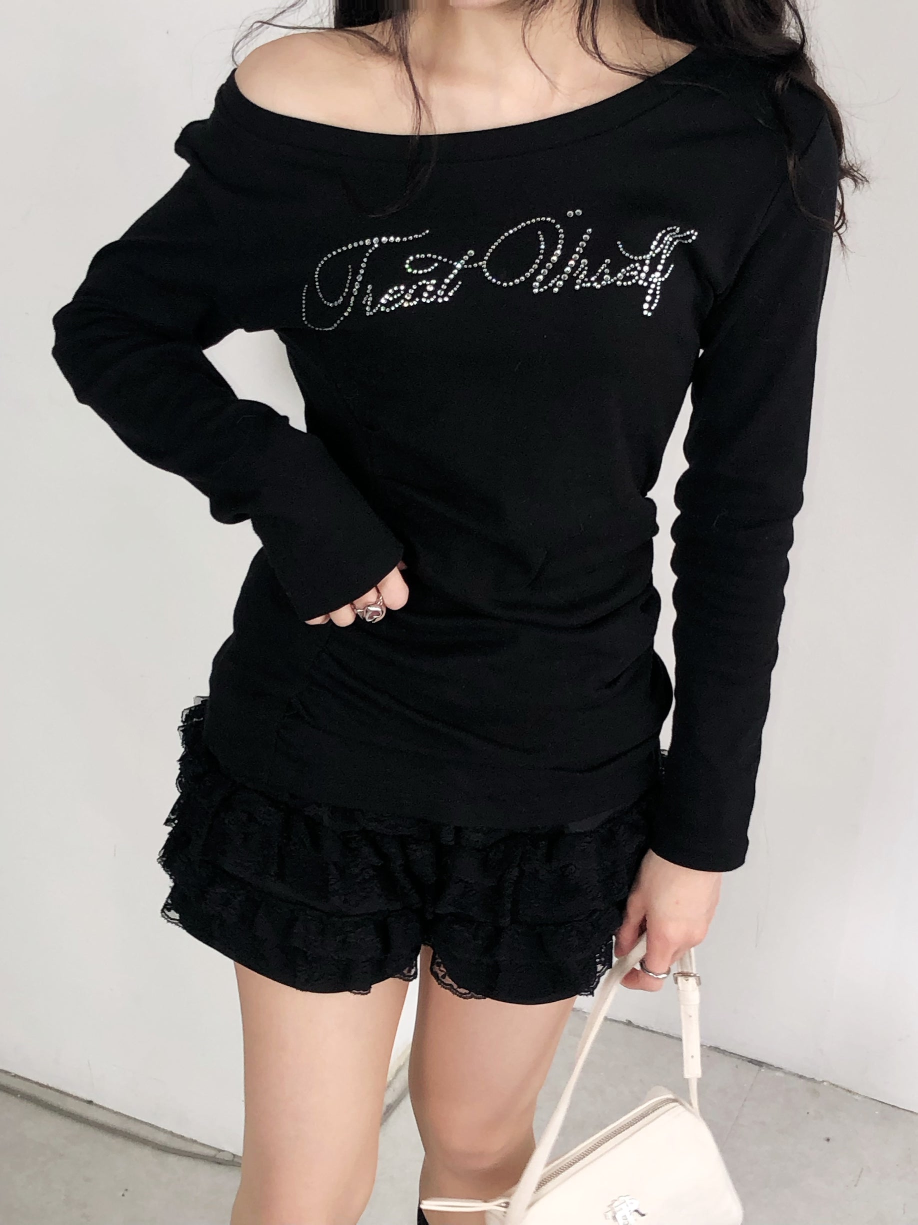 2way bijou long sleeve T-shirts