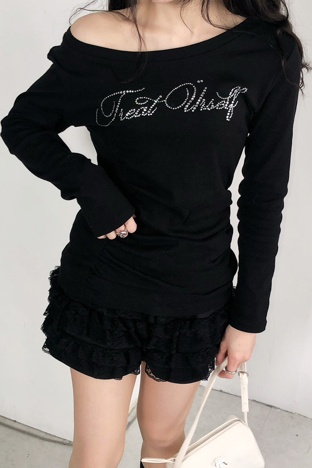 2way bijou long sleeve T-shirts