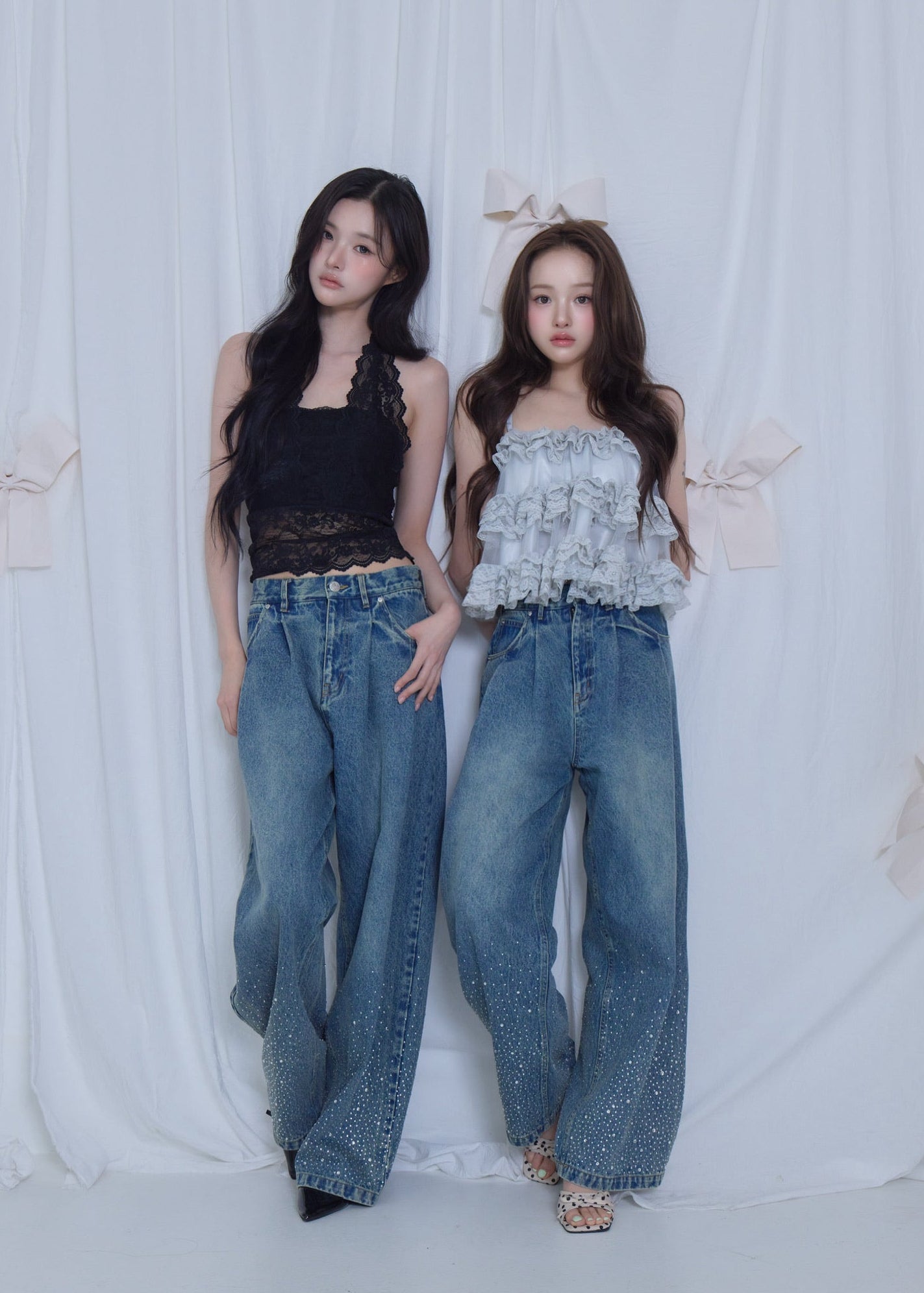 Treat Ürself Crystal bijou denim