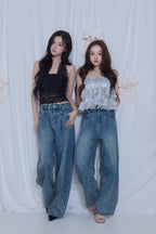 Treat Ürself Crystal bijou denim