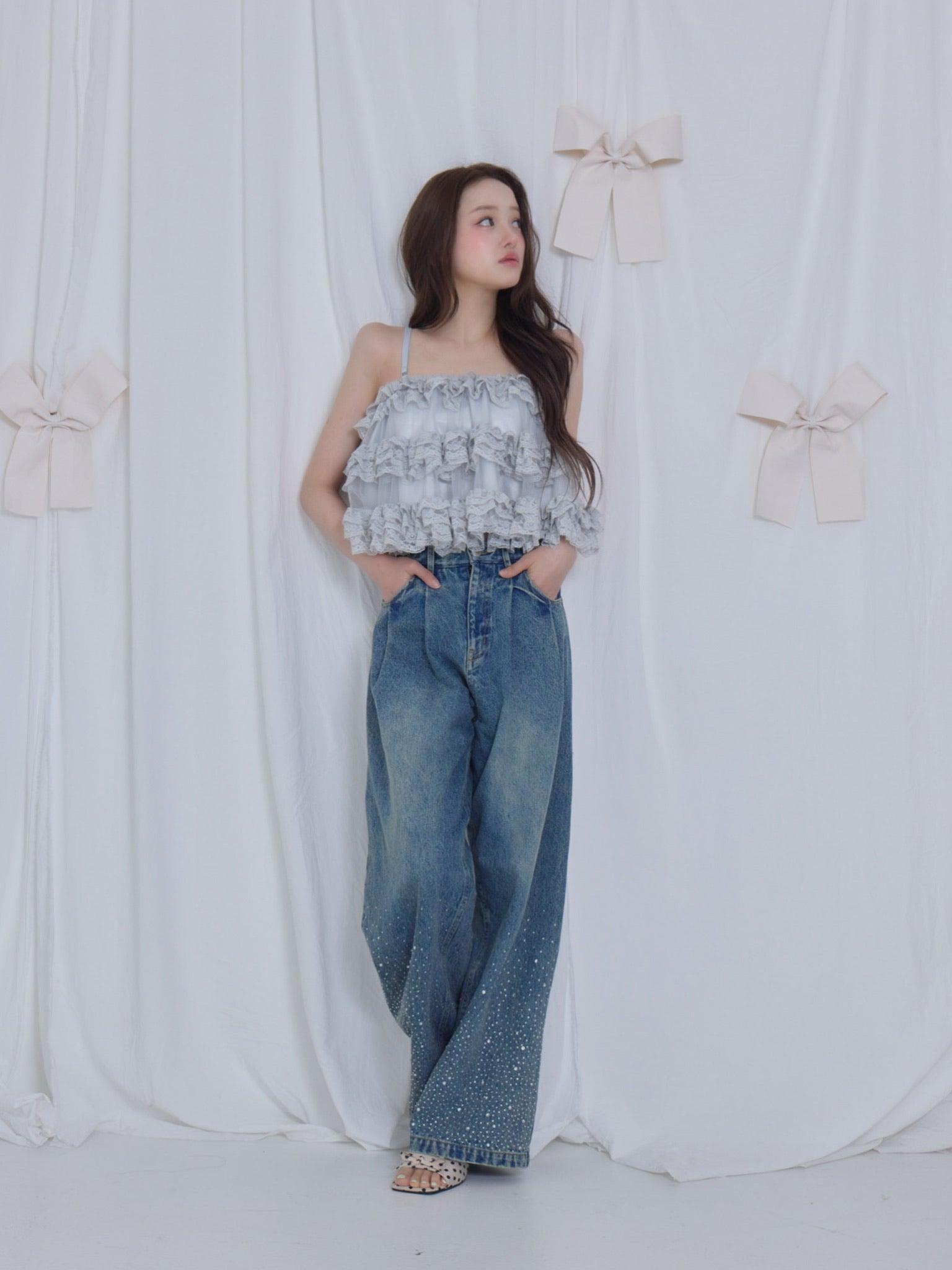 Treat Ürself Crystal bijou denim