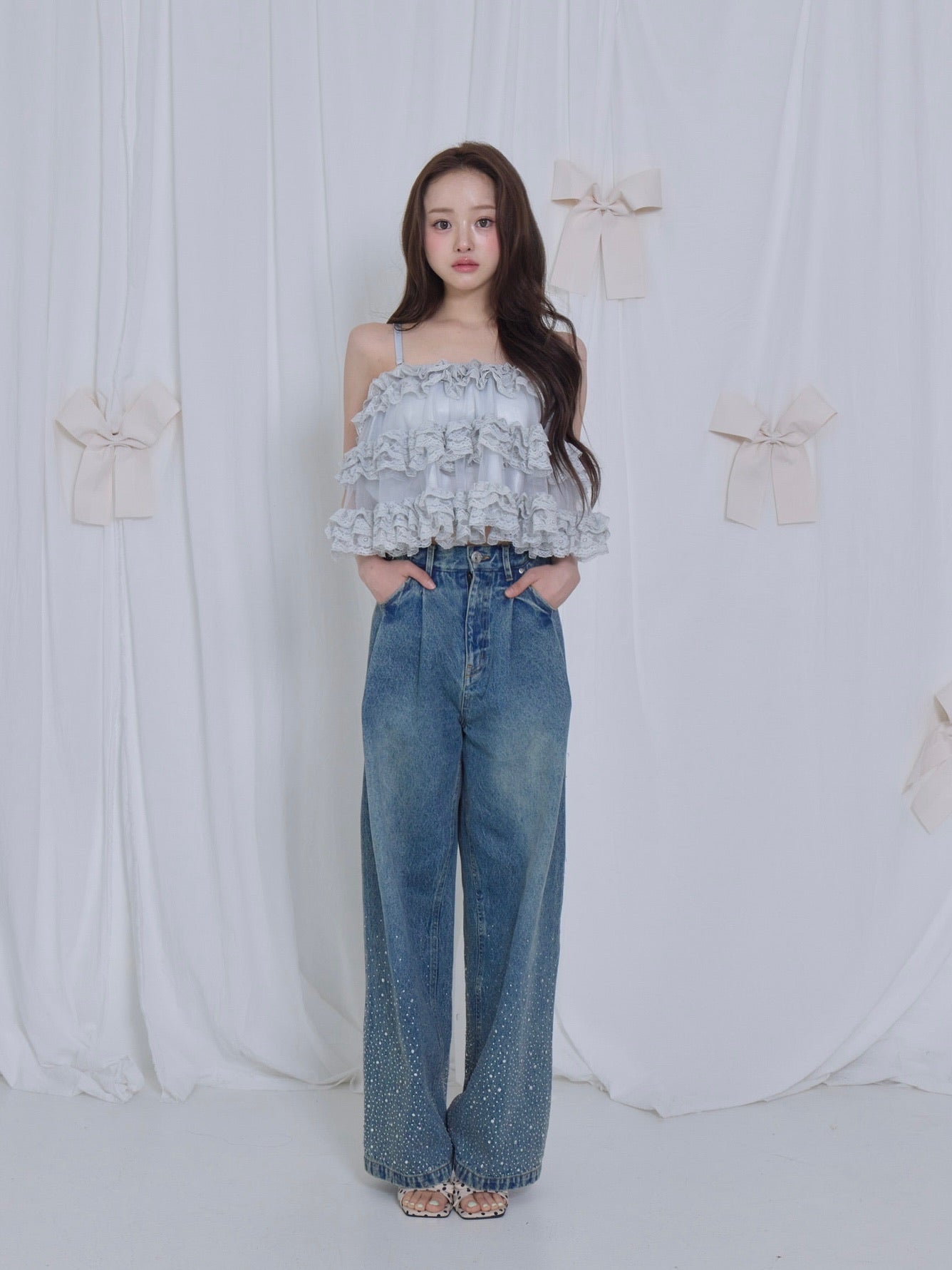 Treat Ürself Crystal bijou denim