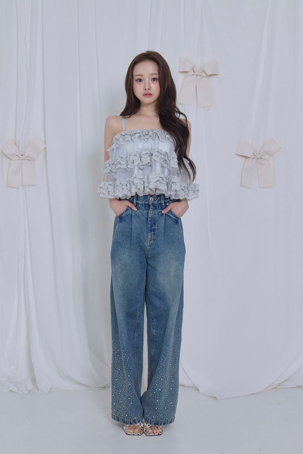 Treat Ürself Crystal bijou denim