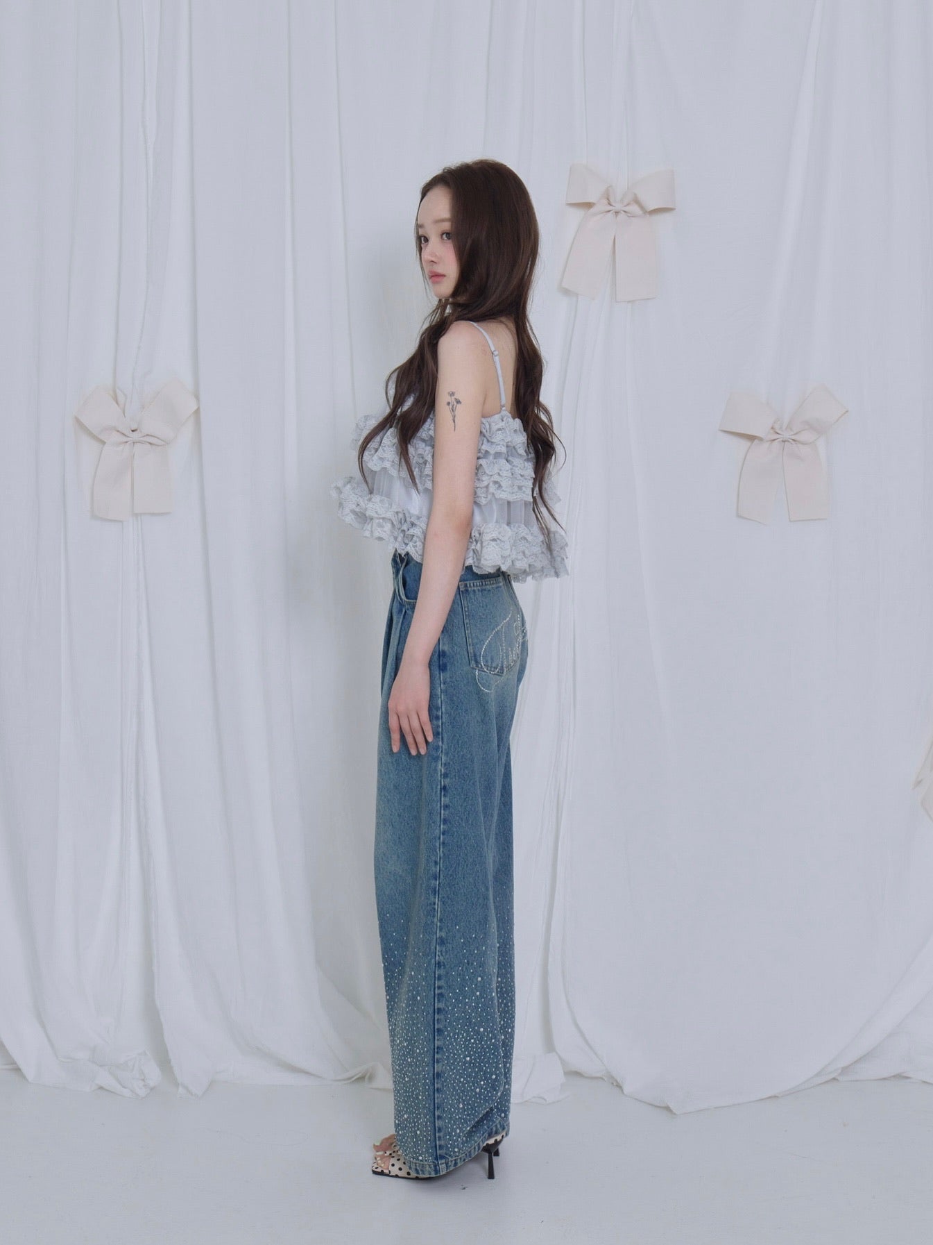 Treat Ürself Crystal bijou denim