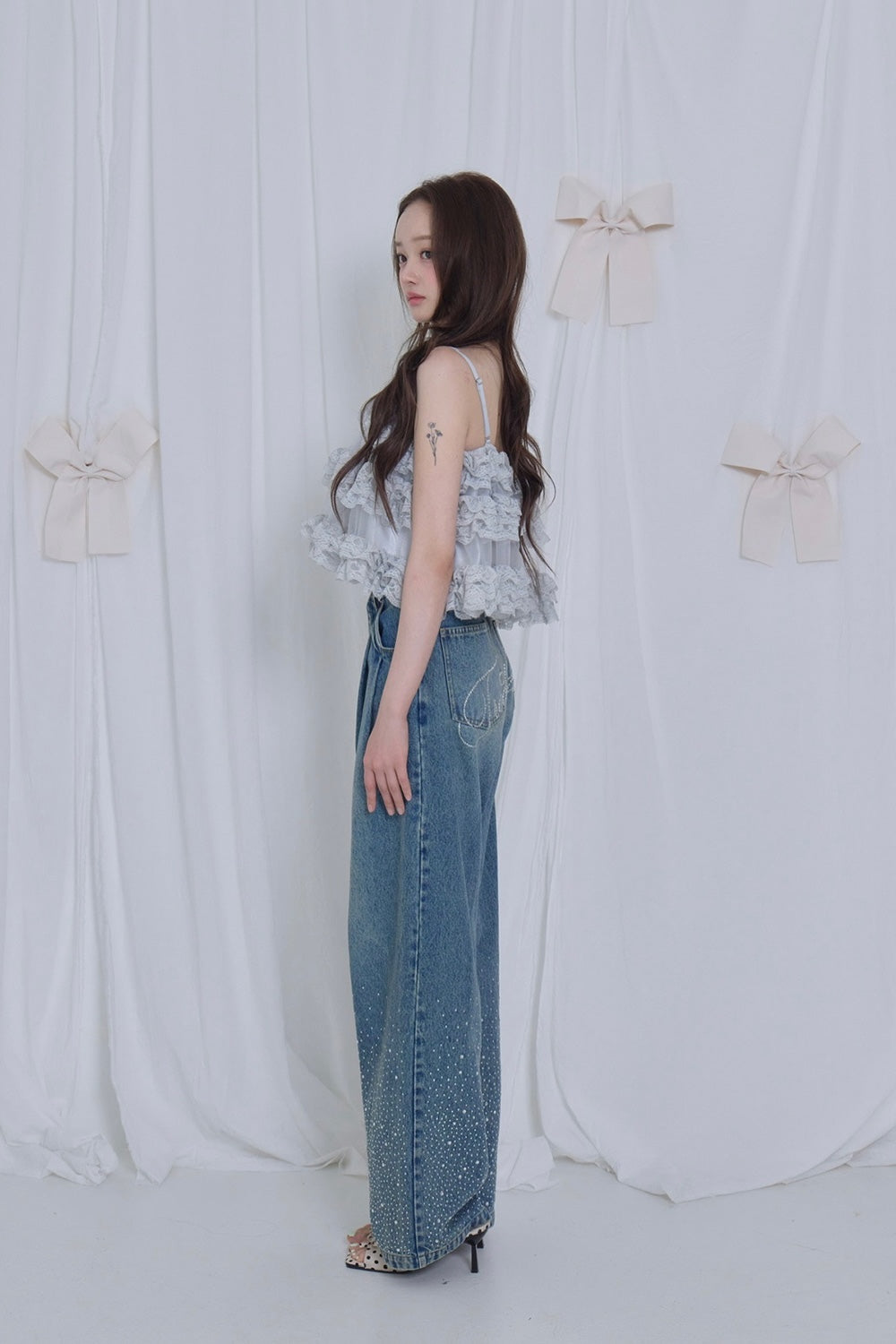 Treat Ürself Crystal bijou denim