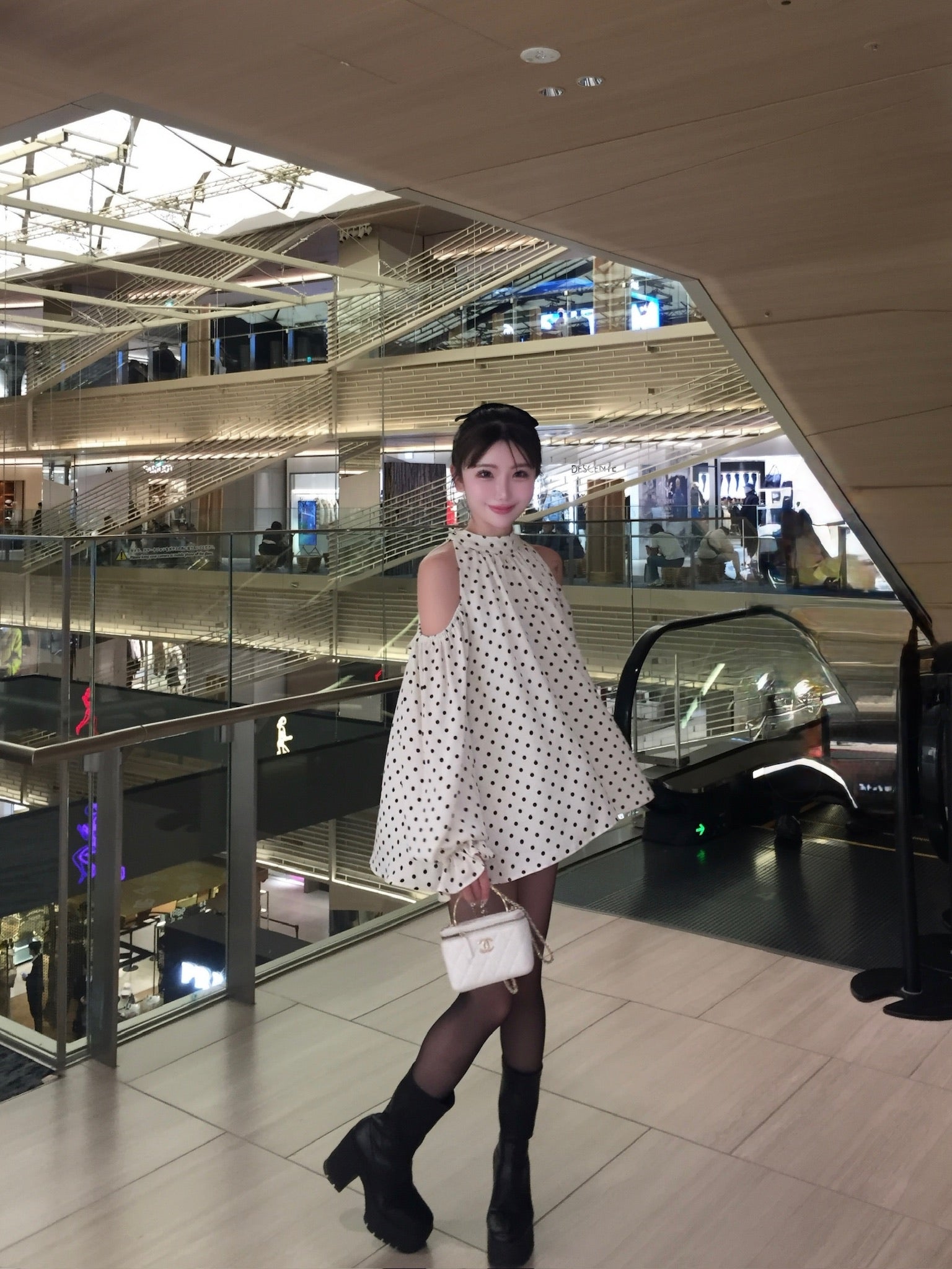 Sophie Dot Ribbon Tunic Blouse