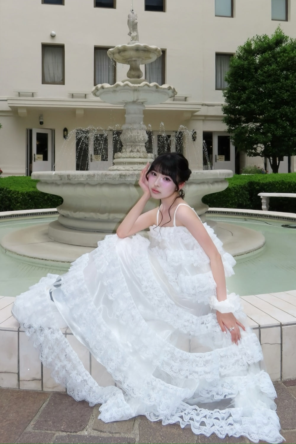 Ballerina lace tulle long skirt