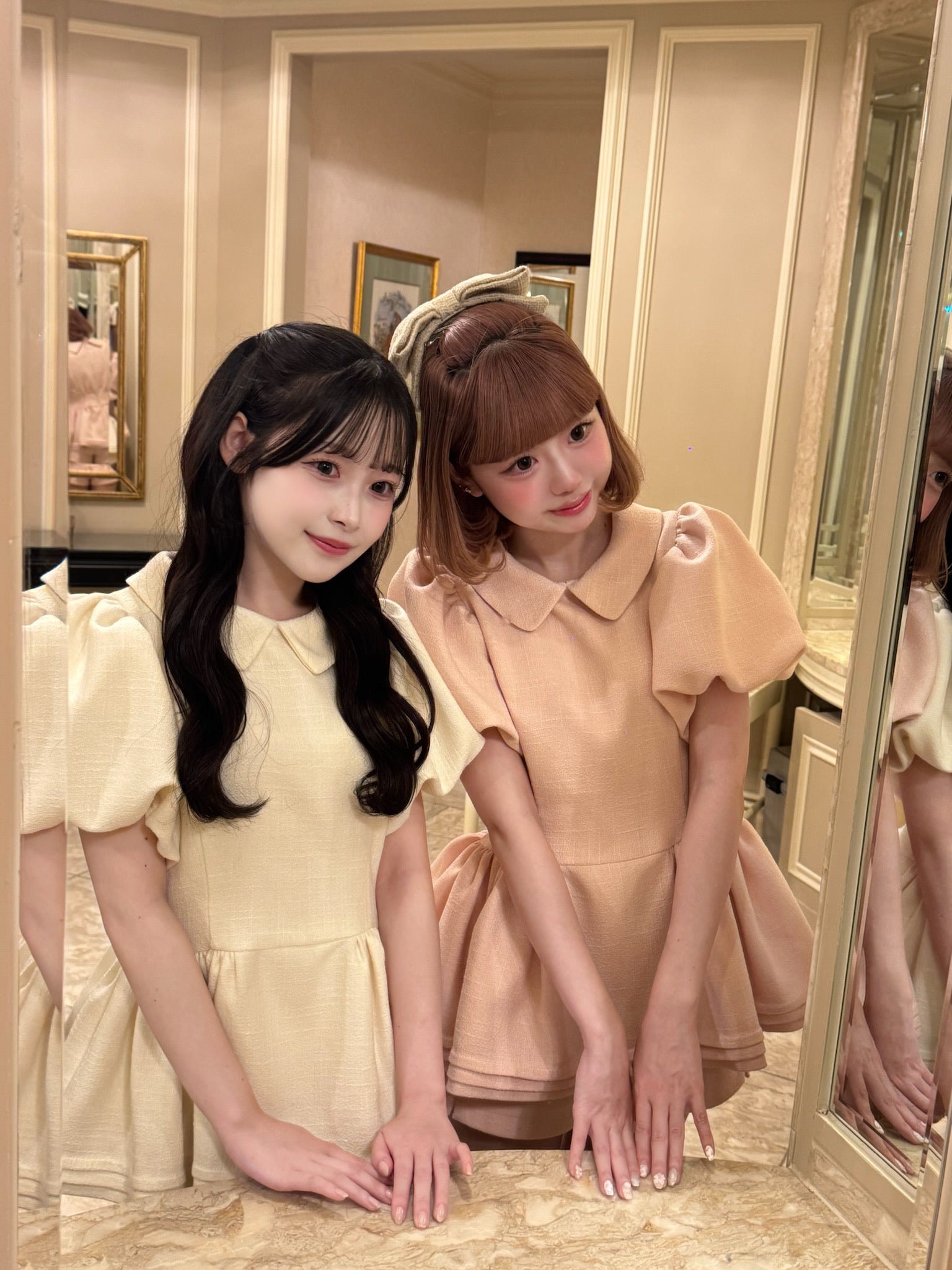 Daisy puff sleeve tweed tops