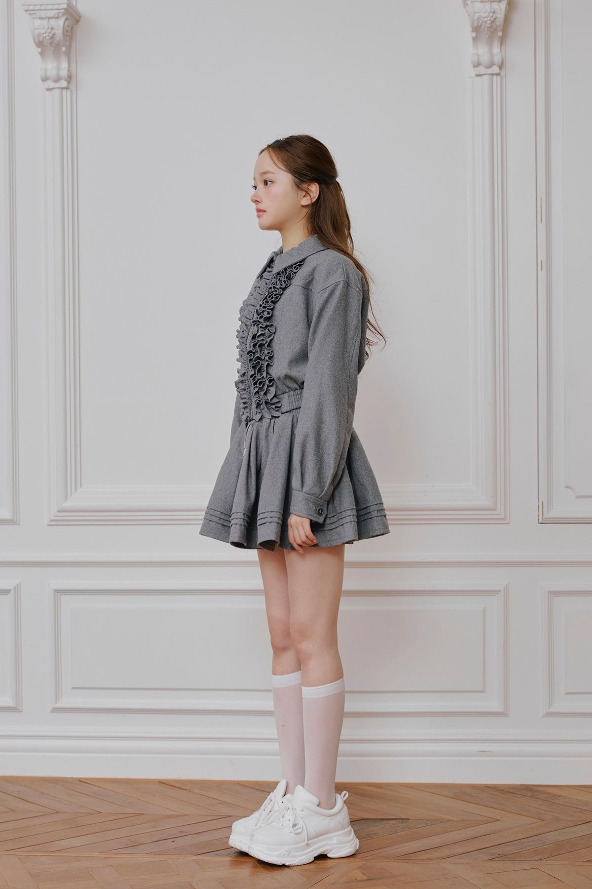 Audrey frill jumper jacket