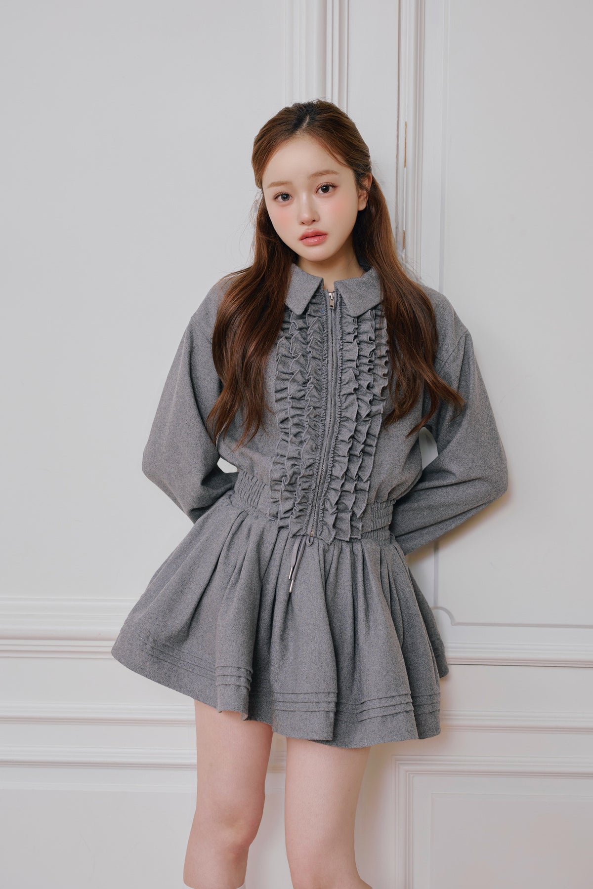 Audrey flare mini skirt