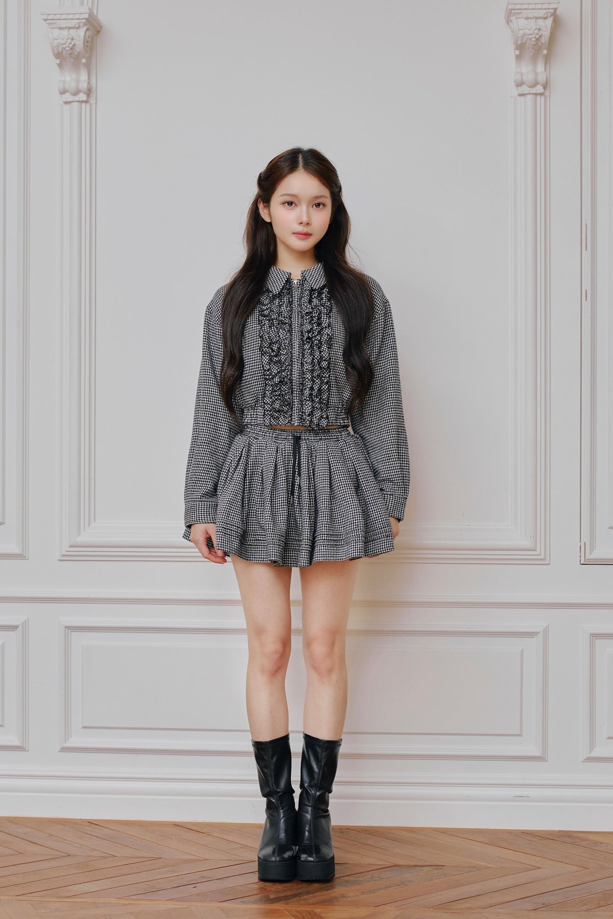 Audrey flare mini skirt