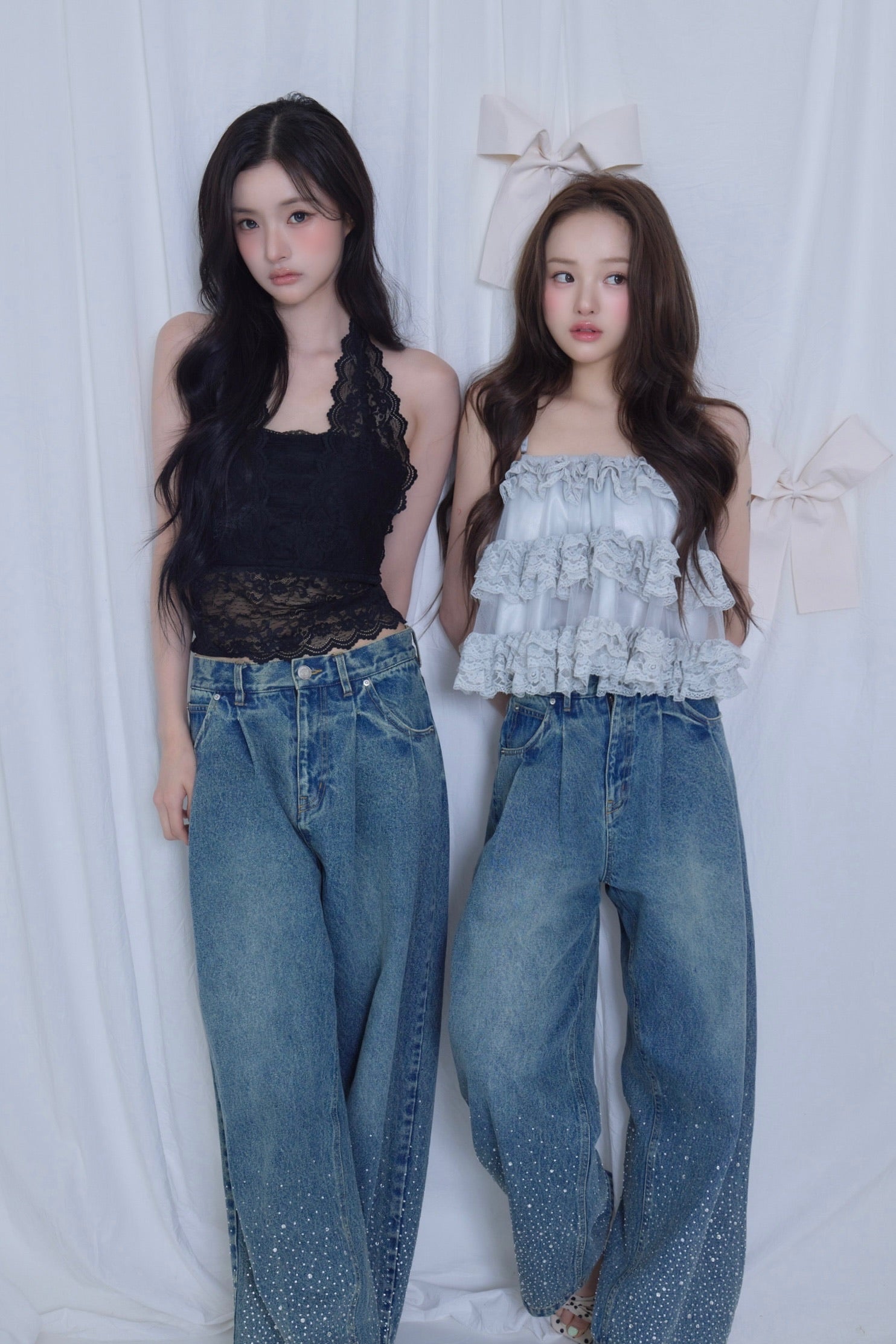 Treat Ürself Crystal bijou denim