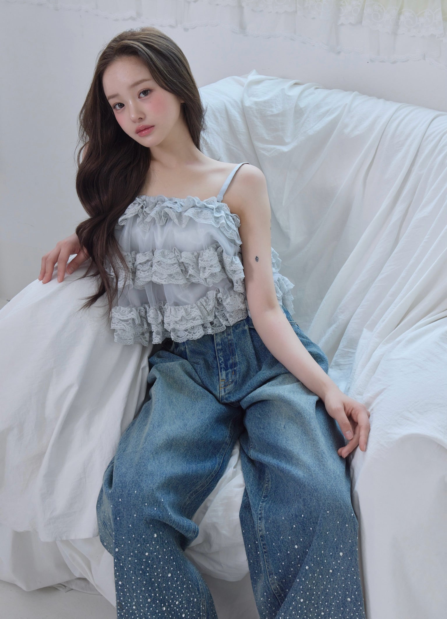 Treat Ürself Crystal bijou denim