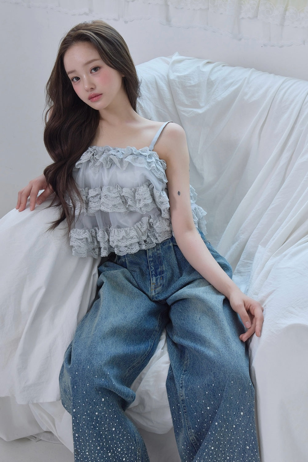 Treat Ürself Crystal bijou denim