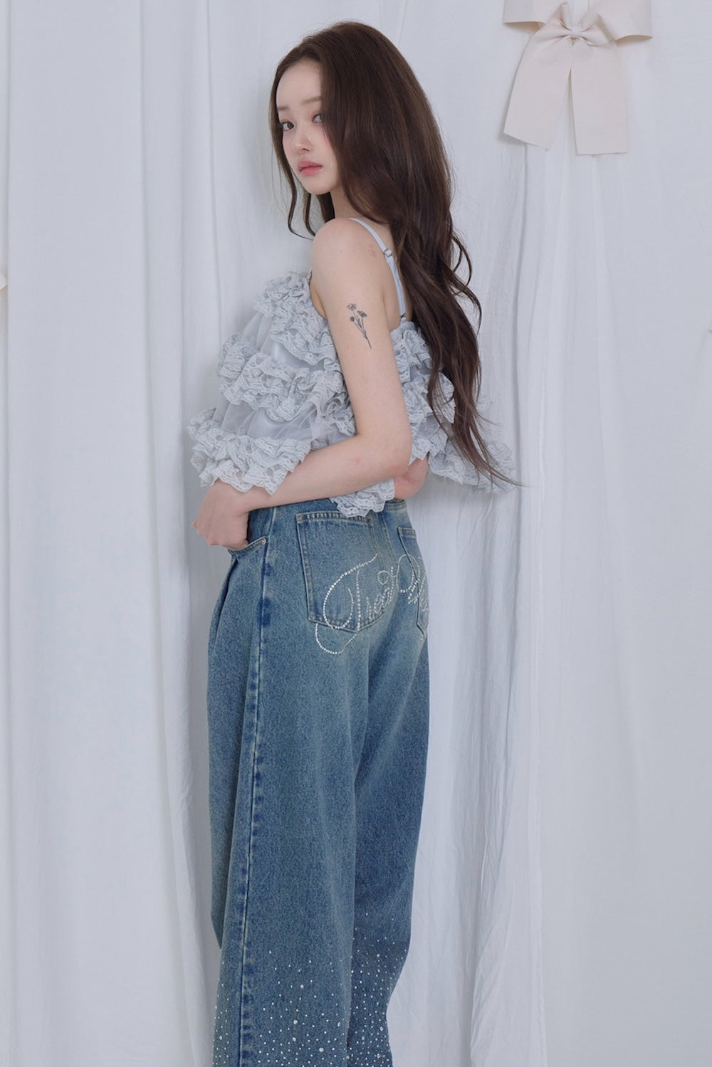 Treat Ürself Crystal bijou denim