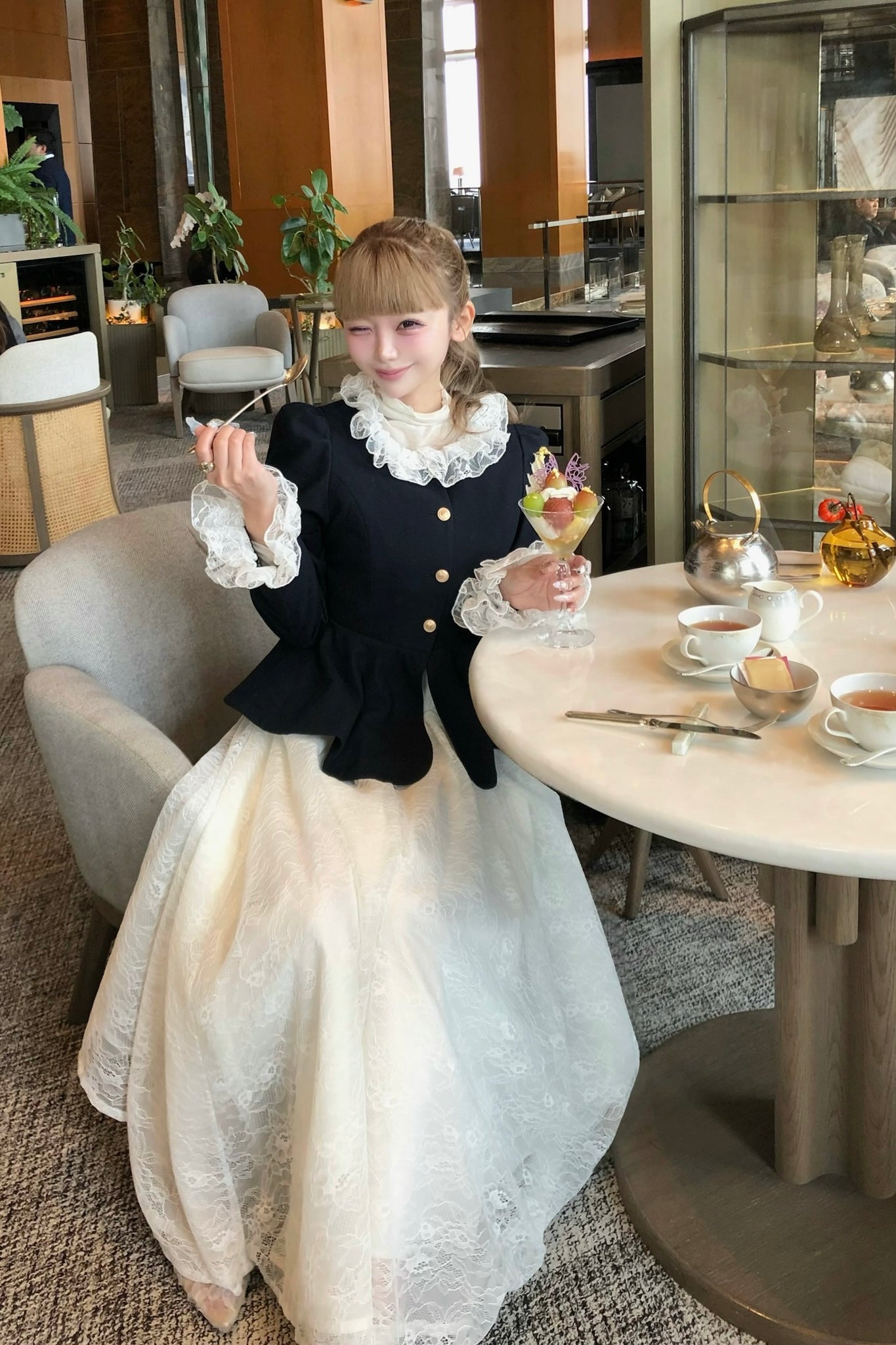 treatürself navy peplum spring jacket classical peplum jacket – Treat Ürself