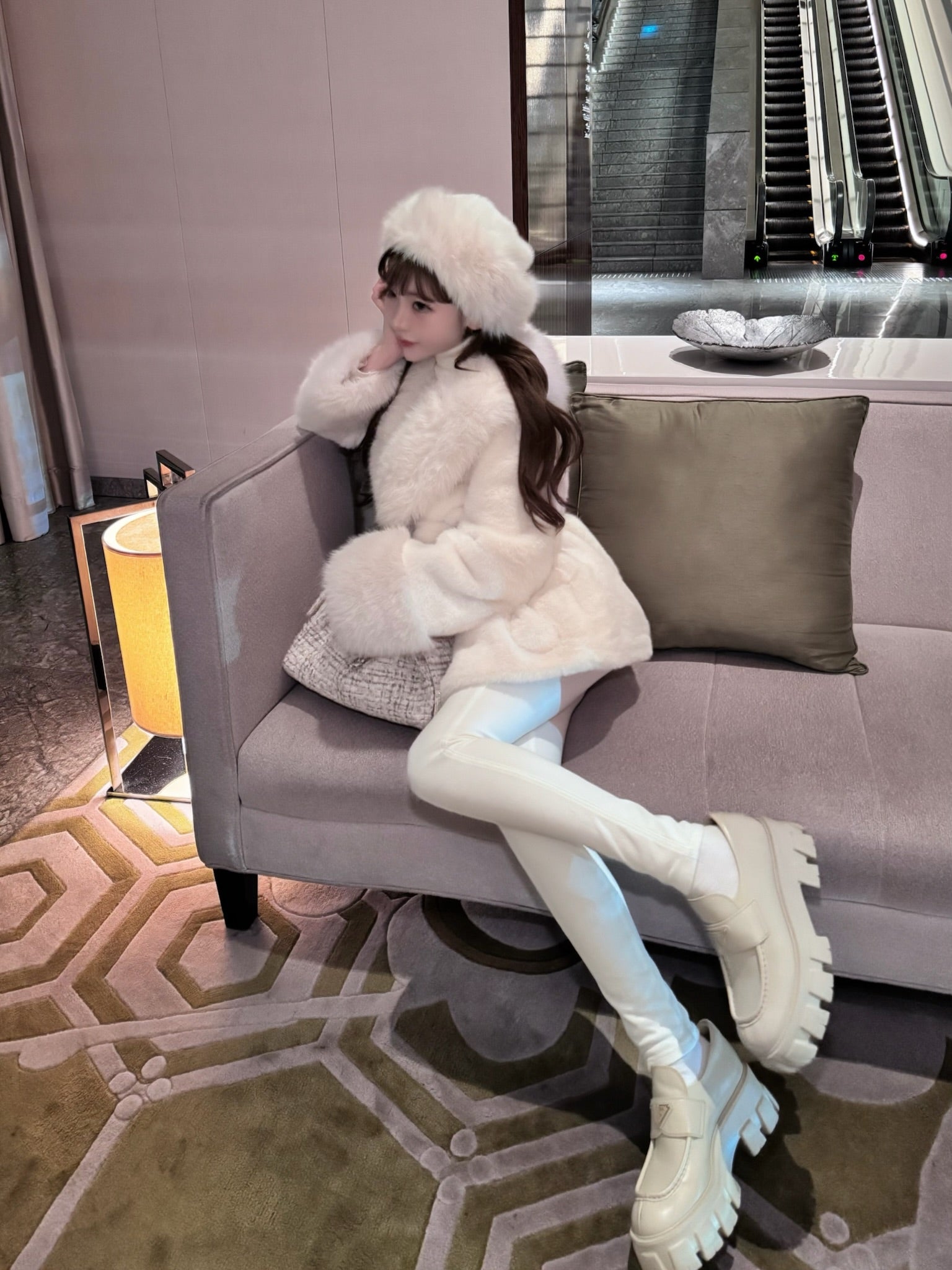 Belle A-Line Fur Coat