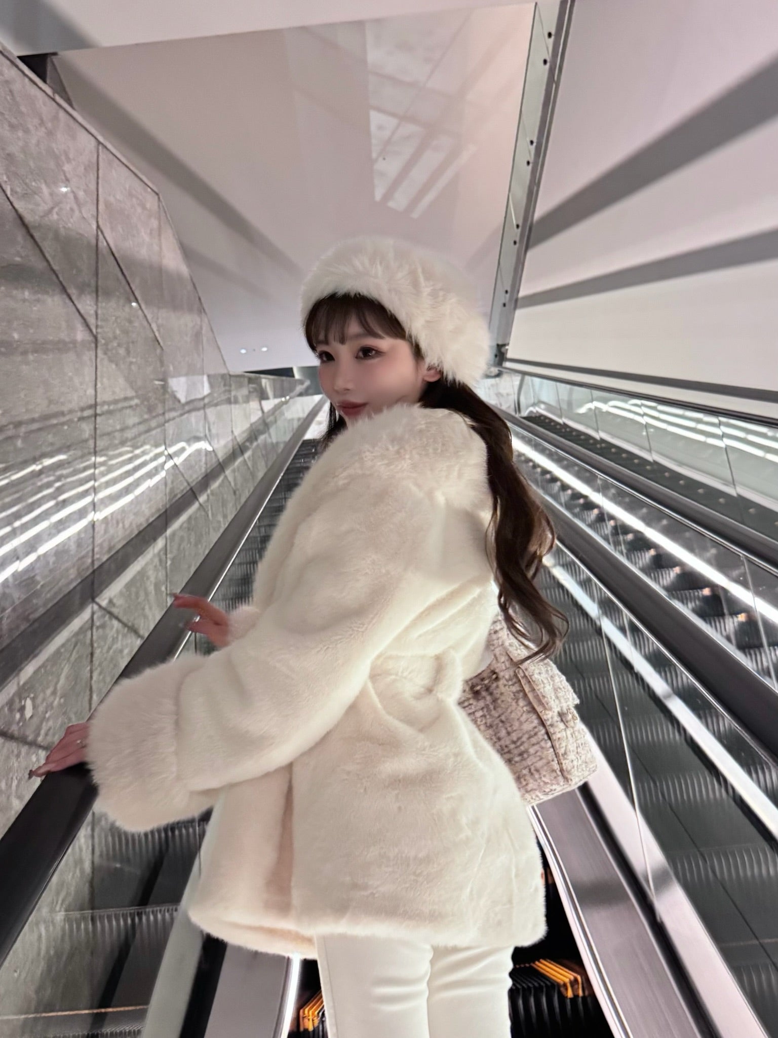 Belle A-Line Fur Coat