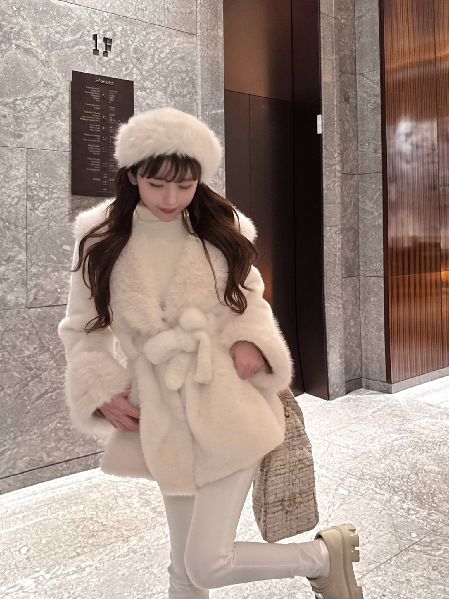 Belle A-Line Fur Coat