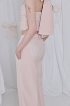 lace tag slacks wide pants
